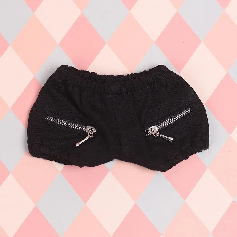 Doll Denim and Casual Pants Collection — Black zippered elastic-waist pants