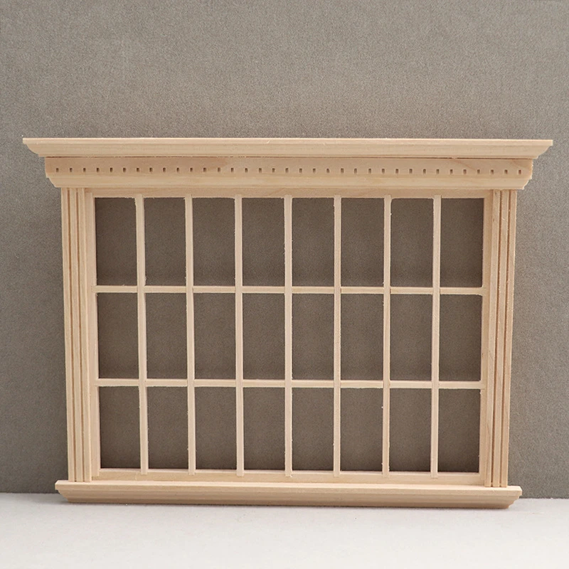 Miniature 24-Pane Window Frame — custom doll clothing and miniature accessory