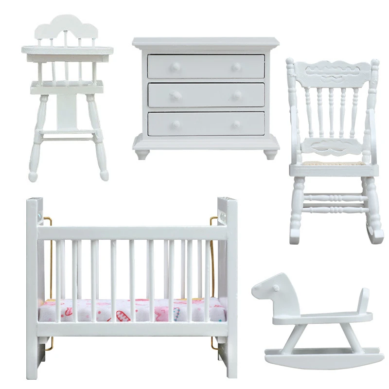 Miniature Baby Room Five-Piece Set — custom doll clothing and miniature accessory