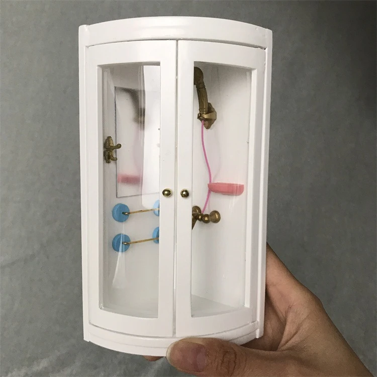 Miniature Shower Room Set — custom doll clothing and miniature accessory